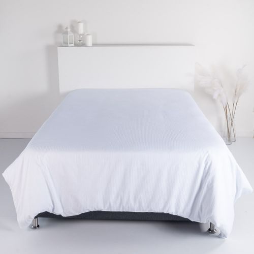 Cover Duvet - Funda Plumón 300 Hilos 100% Algodón Sateen Stripe Blanco