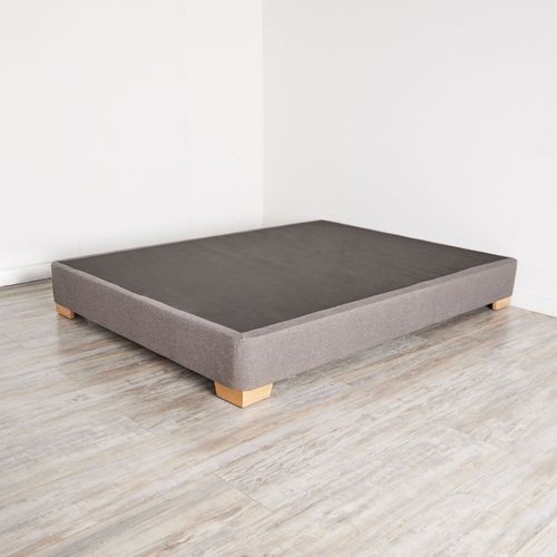 Base Cama Patas De Madera En Pino Canadiense Y Roble Gris