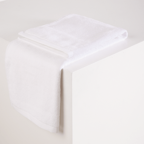Toalla De Manos 100% Algodón 630 gr Basil Blanca 50 x 80 cm