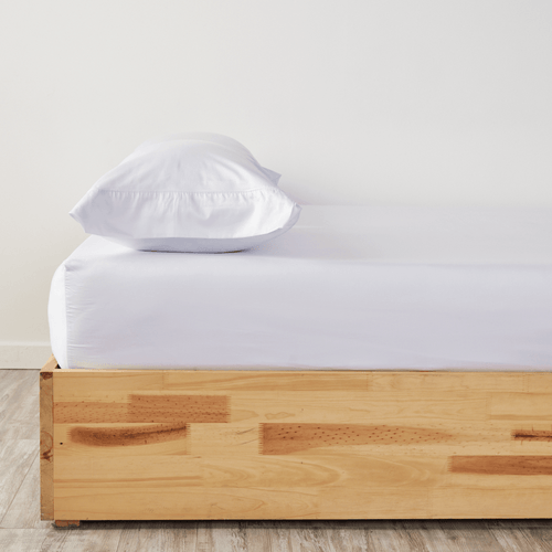 Sábana Ajustable Más Funda(s) Hotel Experience 400 Hilos 100% Algodón Egipcio Blanco Cremoso