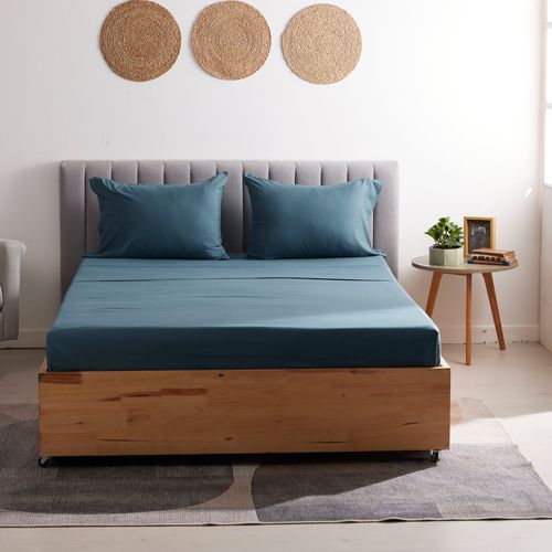 Juego de Sábanas Microfibra Azul