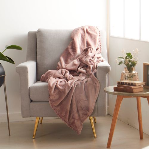 Cobija Pompones 250 Gr Flannel Fleece