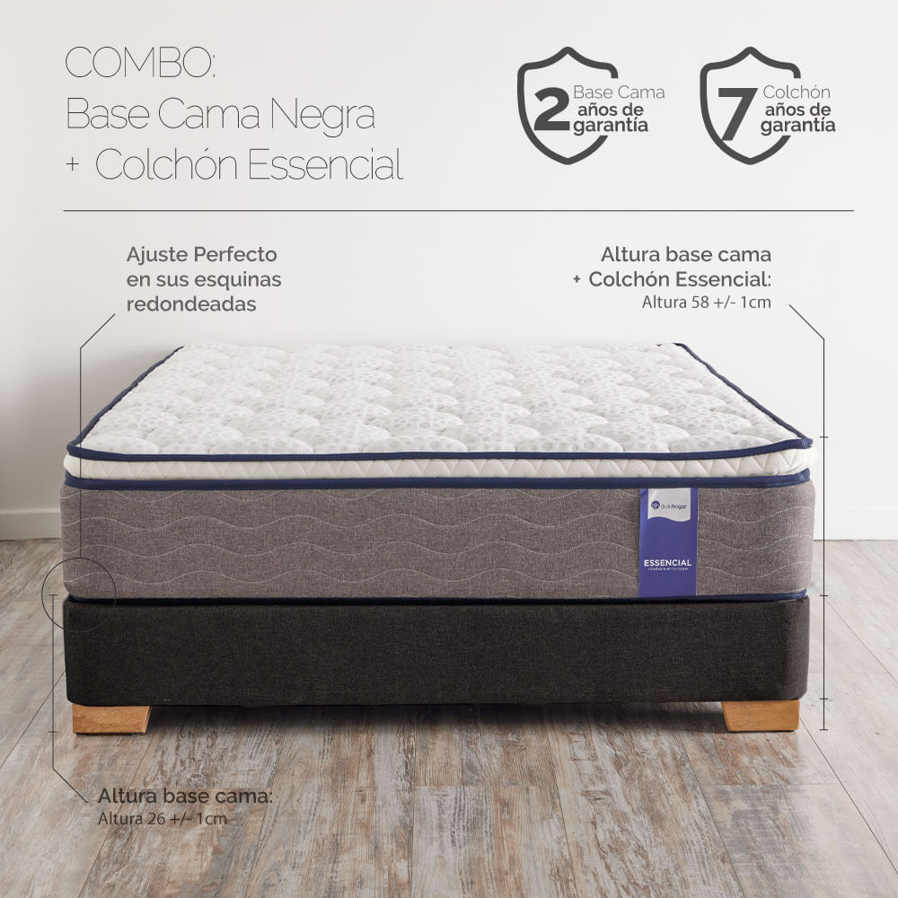 combo-base-cama-negra-mas-colchon-sencillo