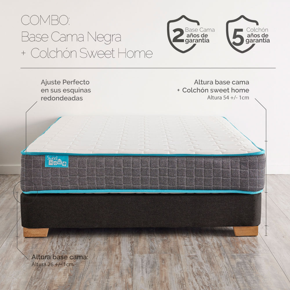 combo-base-cama-negra-mas-colchon-sencillo