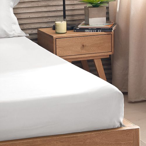 Sábana Ajustable Hotel Experience 400 Hilos 100% Algodón Egipcio Blanco Cremoso