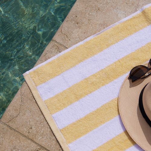 Toalla De Playa 100% Algodón 510 gr Rayas 90 x 180 cm