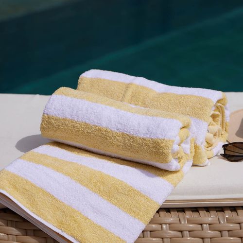 Toalla De Playa 100% Algodón 510 gr Rayas 90 x 180 cm