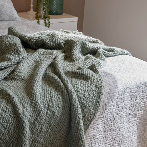 Manta Tejida 130 x 150 cm Oliva Claro