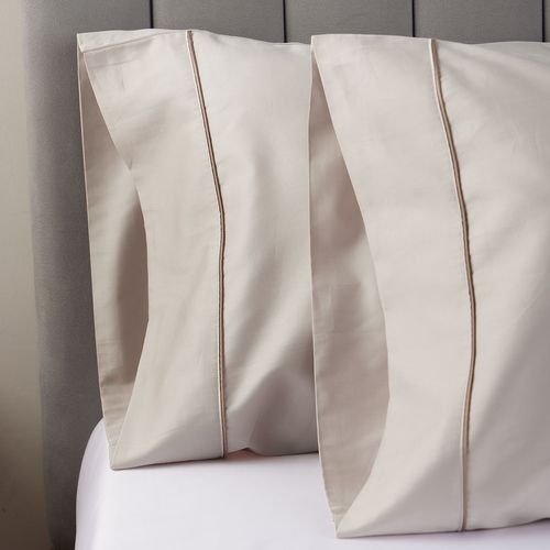 Set x 2 Fundas 400 Hilos 100% Algodón Arena