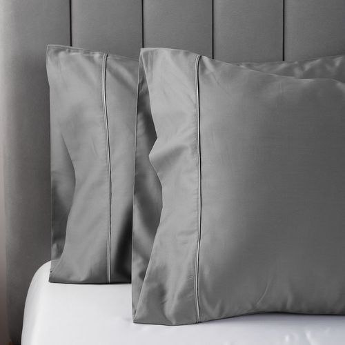 Set x 2 Fundas 400 Hilos 100% Algodón Gris