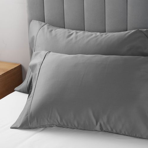 Set x 2 Fundas 400 Hilos 100% Algodón Gris