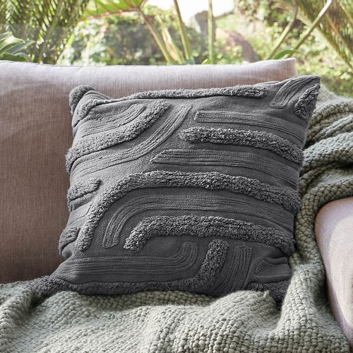 Cojín Tejido Cauce Gris 45 x 45 cm