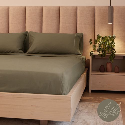 DH Signature by Tallo de Olivo Juego de Sábanas 100% Algodón