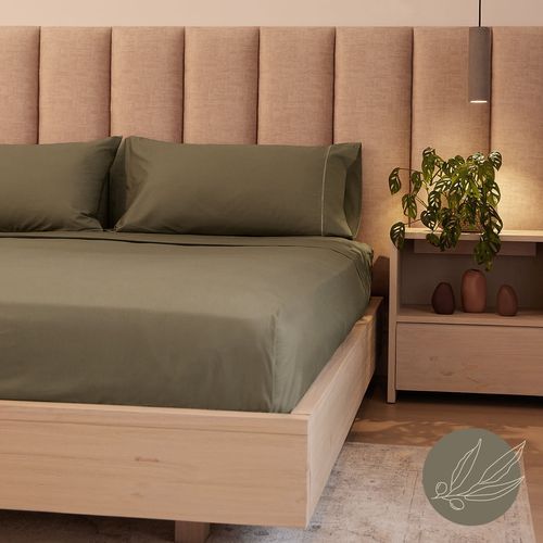 DH Signature by Tallo de Olivo Juego de Sábanas 100% Algodón