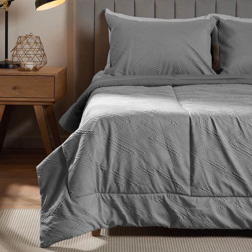 Edredón Microfibra Artticus Rombo Gris