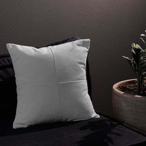 Cojín Corduroy Microsuede Urban Gris Claro 50 x 50 cm