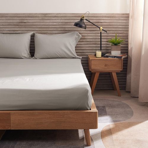 Sábana Ajustable Más Funda(s) Hotel Experience 300 Hilos 100% Algodón Sateen Stripe Arena