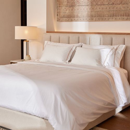 Cover Duvet - Funda Plumón Hotel Experience 400 Hilos 100% Algodón Egipcio Sicilia Blanco - Arena