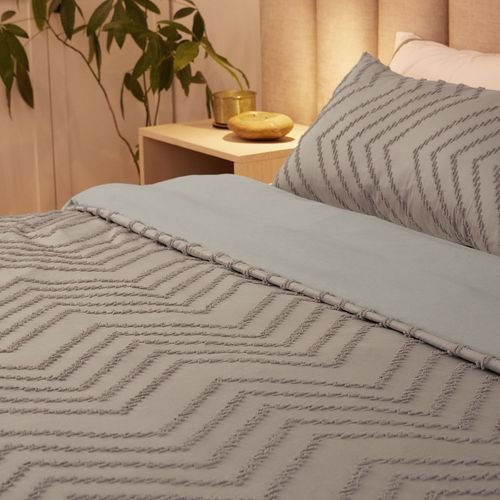 Cover Duvet - Funda Plumón Microfibra Flecos Chevron Arena