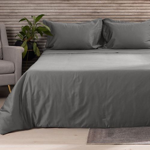 Cover Duvet - Funda Plumón Hotel Experience 400 hilos 100% Algodón Menfis Gris Oscuro