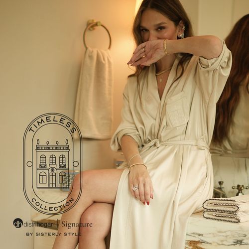 DH Signature by Sisterly Style Set Toallas Manos y Cuerpo 100% Algodón