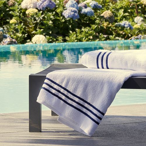 Set x2 Toallas: 1 de Cuerpo más 1 de Manos 100% Algodón 550 gr Spa Azul