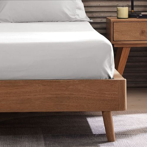 Sábana Ajustable Hotel Experience 300 Hilos con Algodón Egipcio Blanco Cremoso
