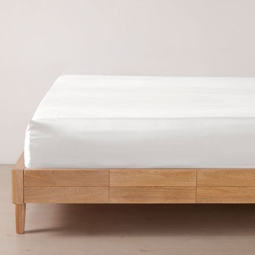Sábana Ajustable Hotel Experience 300 Hilos con Algodón Egipcio Blanco Cremoso